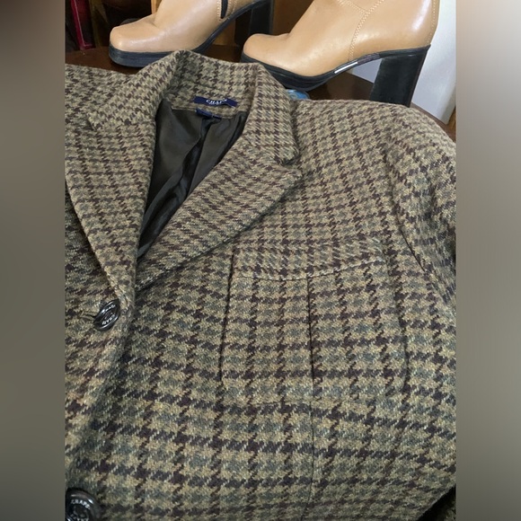 Vintage Ralph Lauren Chaps! 💞Wool Blend Brown Chaps Houndstooth Riding Jacket - Picture 6 of 16
